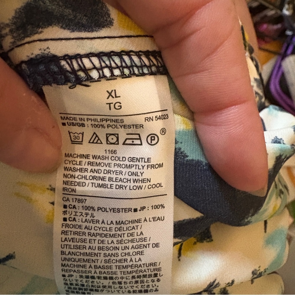 Banana Republic Floral Midi Skirt in Navy, White, Teal & Yellow - Picture 4 of 4